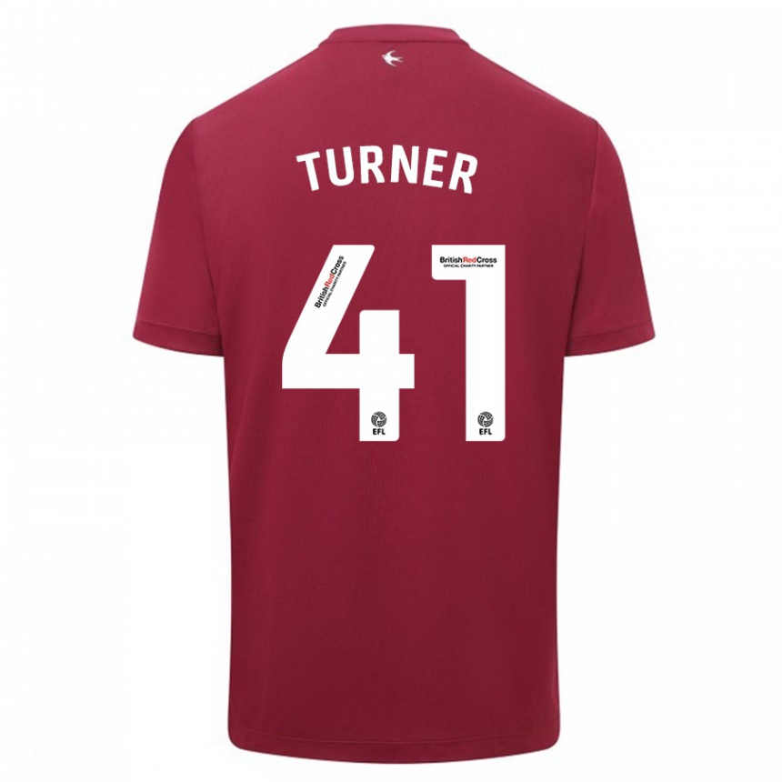 Herren Fußball Matthew Turner #41 Rot Auswärtstrikot Trikot 2023/24 T-Shirt Luxemburg