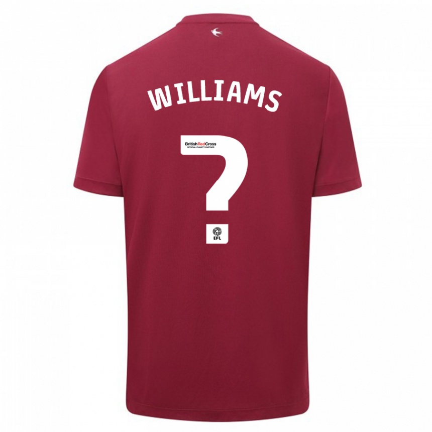 Herren Fußball Noah Williams #0 Rot Auswärtstrikot Trikot 2023/24 T-Shirt Luxemburg
