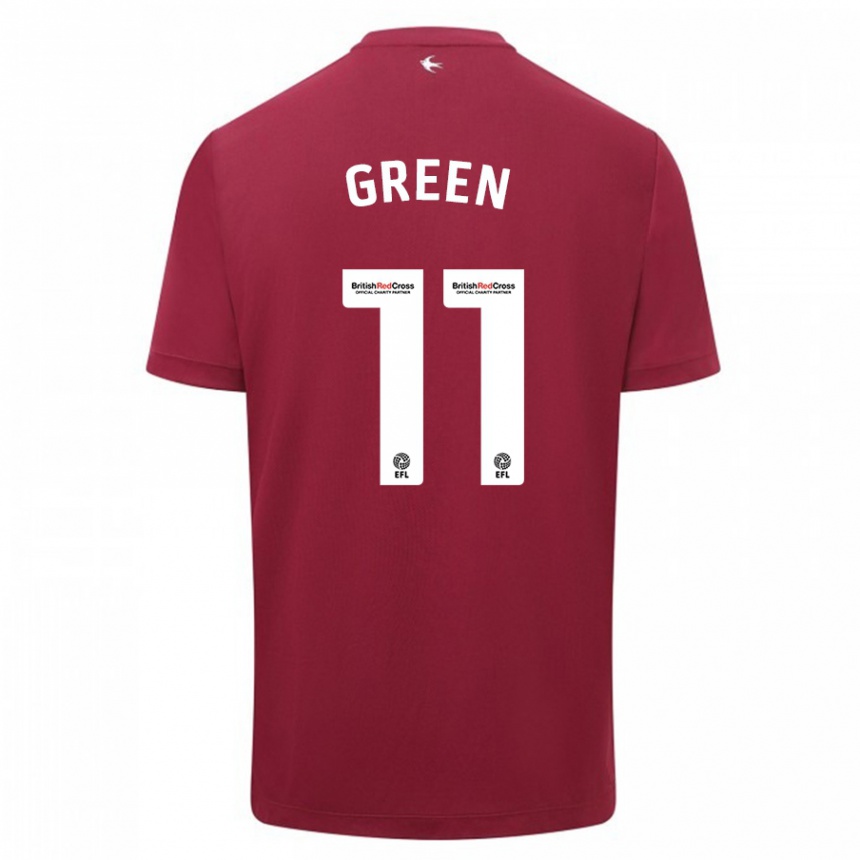 Herren Fußball Danielle Green #11 Rot Auswärtstrikot Trikot 2023/24 T-Shirt Luxemburg