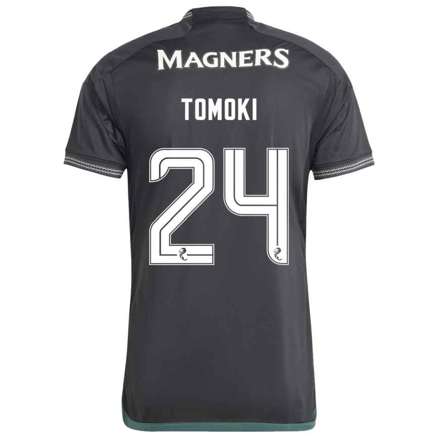 Herren Fußball Tomoki Iwata #24 Schwarz Auswärtstrikot Trikot 2023/24 T-Shirt Luxemburg