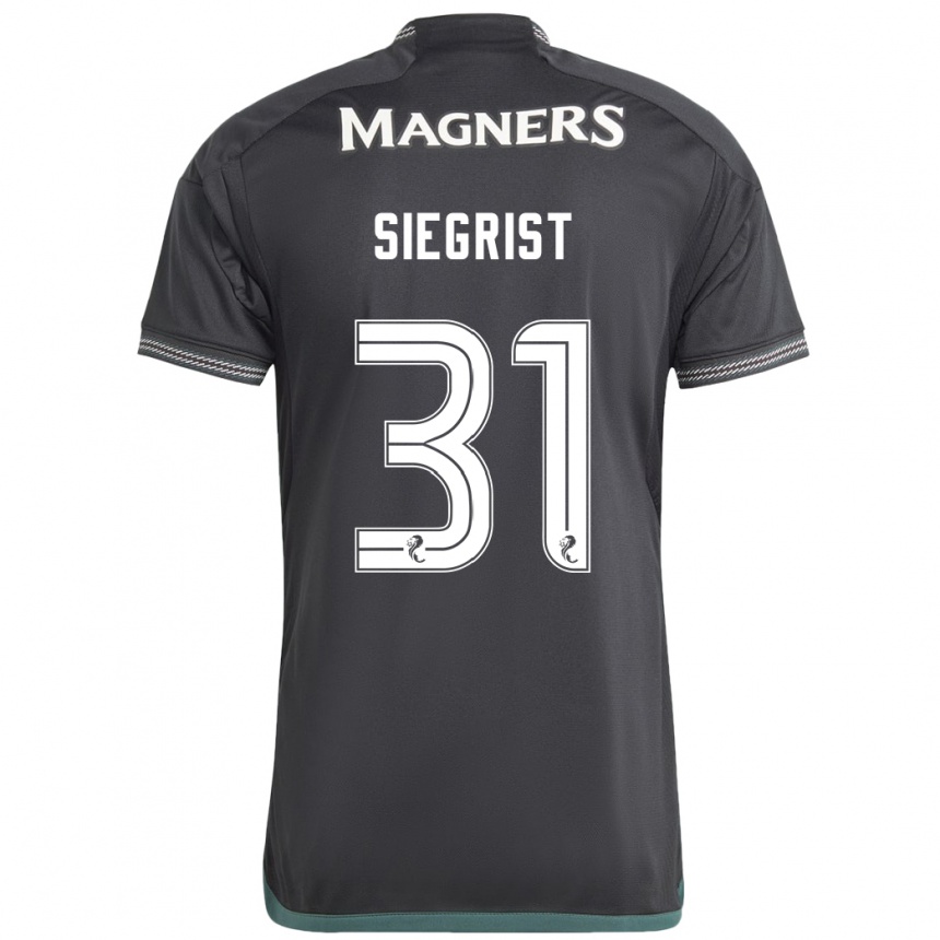 Herren Fußball Benjamin Siegrist #31 Schwarz Auswärtstrikot Trikot 2023/24 T-Shirt Luxemburg