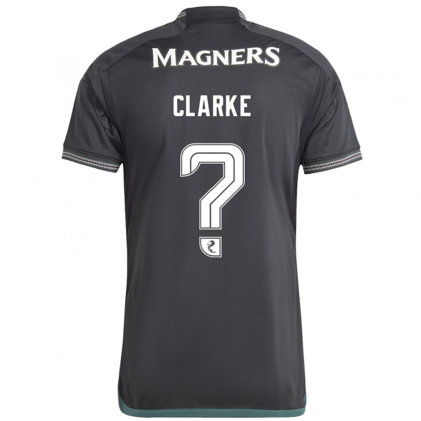 Herren Fußball Josh Clarke #0 Schwarz Auswärtstrikot Trikot 2023/24 T-Shirt Luxemburg