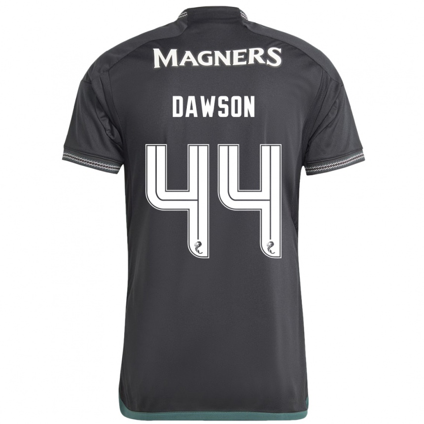 Herren Fußball Joey Dawson #44 Schwarz Auswärtstrikot Trikot 2023/24 T-Shirt Luxemburg