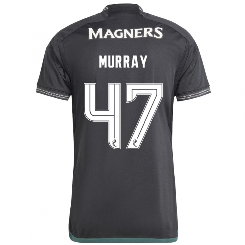 Herren Fußball Dane Murray #47 Schwarz Auswärtstrikot Trikot 2023/24 T-Shirt Luxemburg