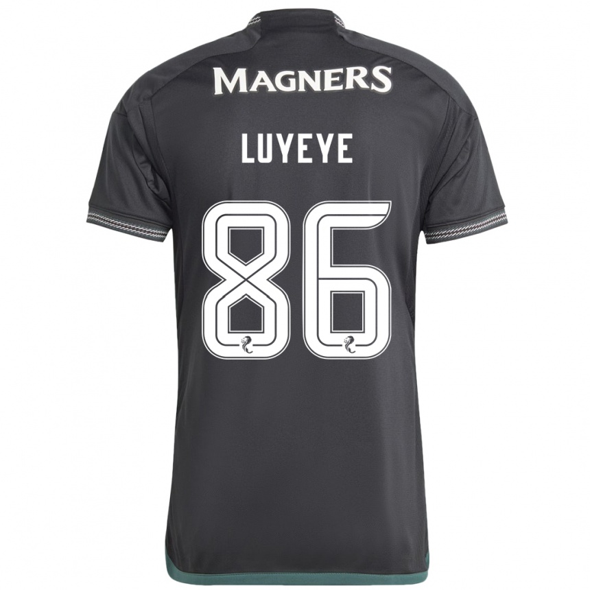 Herren Fußball Benny-Jackson Luyeye #86 Schwarz Auswärtstrikot Trikot 2023/24 T-Shirt Luxemburg