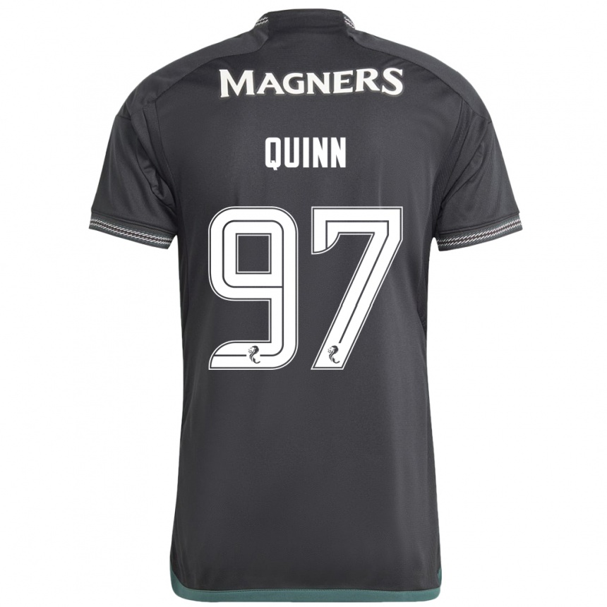 Herren Fußball Ben Quinn #97 Schwarz Auswärtstrikot Trikot 2023/24 T-Shirt Luxemburg