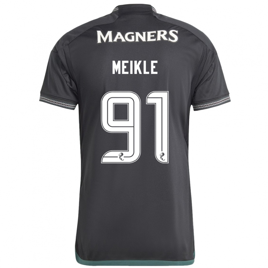 Herren Fußball Jamie Meikle #91 Schwarz Auswärtstrikot Trikot 2023/24 T-Shirt Luxemburg