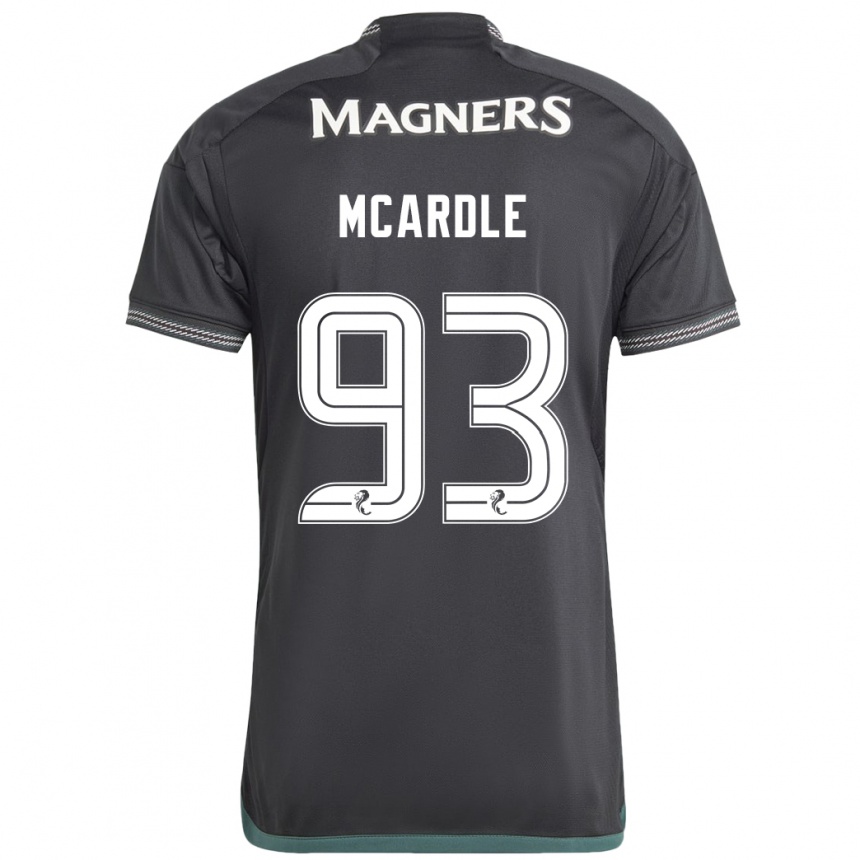 Herren Fußball Sean Mcardle #93 Schwarz Auswärtstrikot Trikot 2023/24 T-Shirt Luxemburg