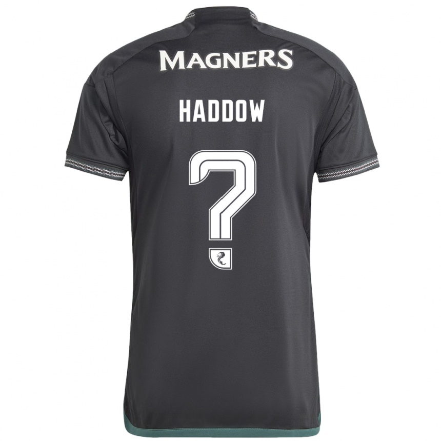 Herren Fußball Aiden Haddow #0 Schwarz Auswärtstrikot Trikot 2023/24 T-Shirt Luxemburg