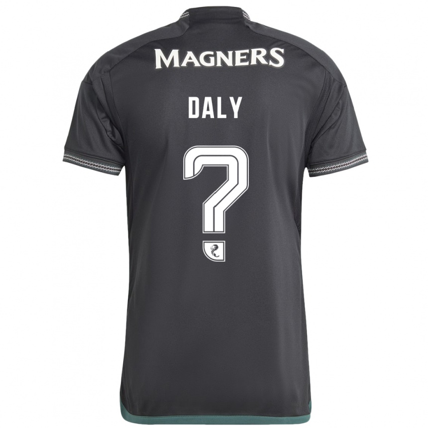 Herren Fußball Kayden Daly #0 Schwarz Auswärtstrikot Trikot 2023/24 T-Shirt Luxemburg