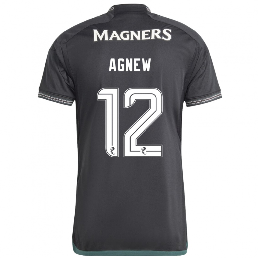 Herren Fußball Murphy Agnew #12 Schwarz Auswärtstrikot Trikot 2023/24 T-Shirt Luxemburg