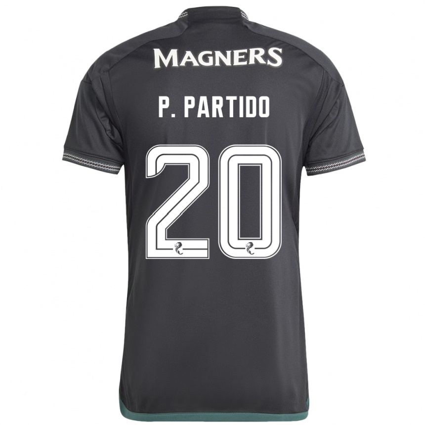 Herren Fußball Paula Partido #20 Schwarz Auswärtstrikot Trikot 2023/24 T-Shirt Luxemburg