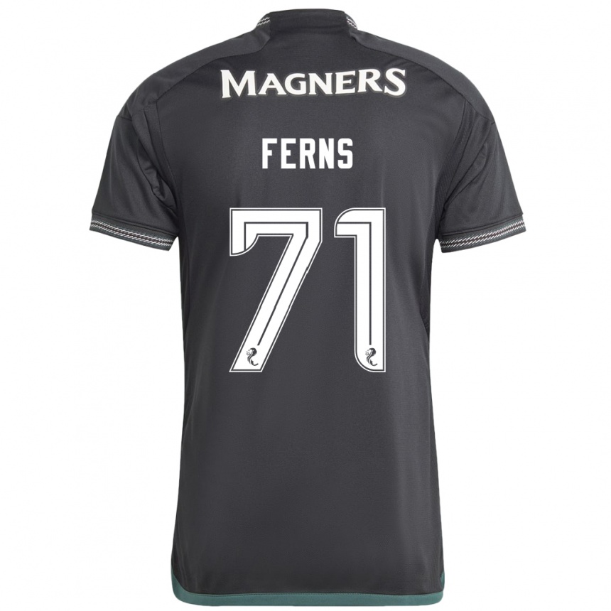 Herren Fußball Abbie Ferns #71 Schwarz Auswärtstrikot Trikot 2023/24 T-Shirt Luxemburg