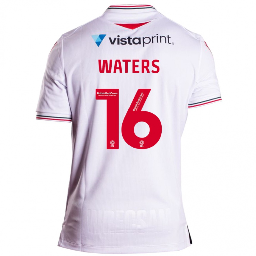 Herren Fußball Billy Waters #16 Weiß Auswärtstrikot Trikot 2023/24 T-Shirt Luxemburg