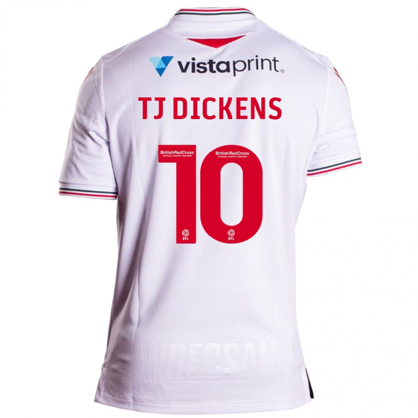 Herren Fußball Tonicha Tj Dickens #10 Weiß Auswärtstrikot Trikot 2023/24 T-Shirt Luxemburg