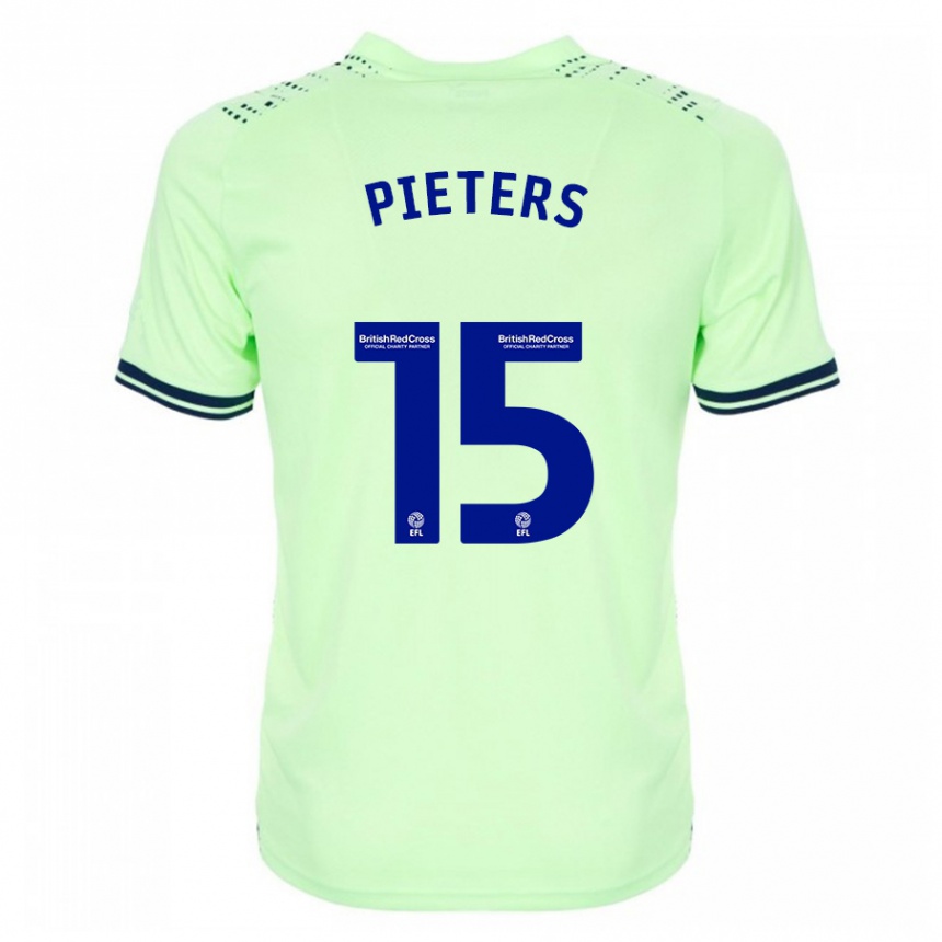 Herren Fußball Erik Pieters #15 Marine Auswärtstrikot Trikot 2023/24 T-Shirt Luxemburg