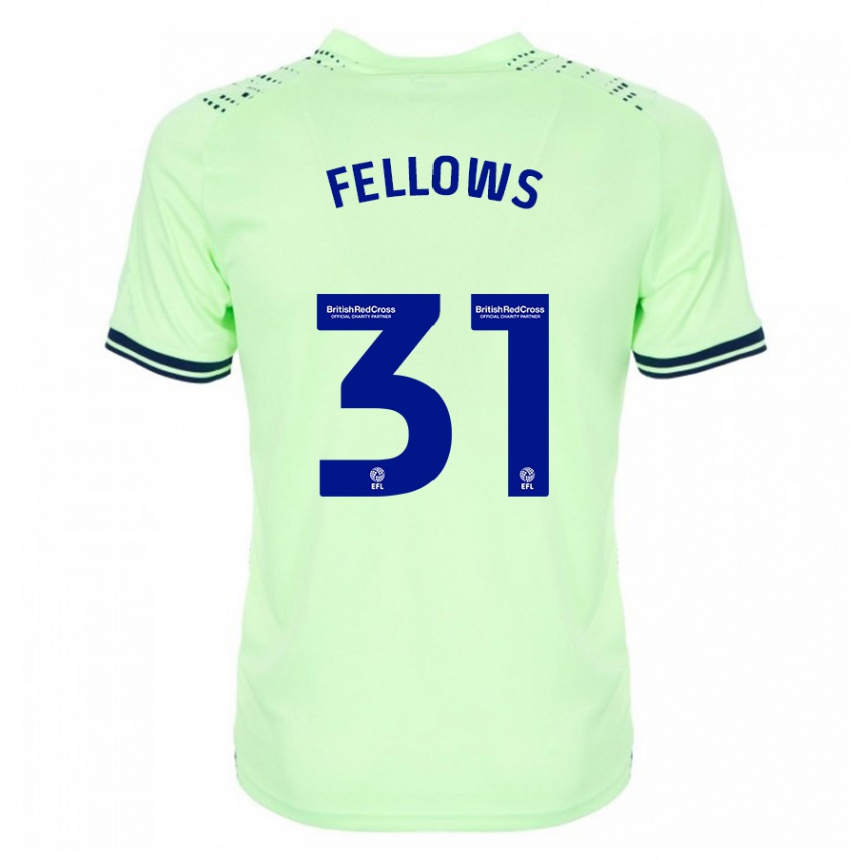 Herren Fußball Tom Fellows #31 Marine Auswärtstrikot Trikot 2023/24 T-Shirt Luxemburg