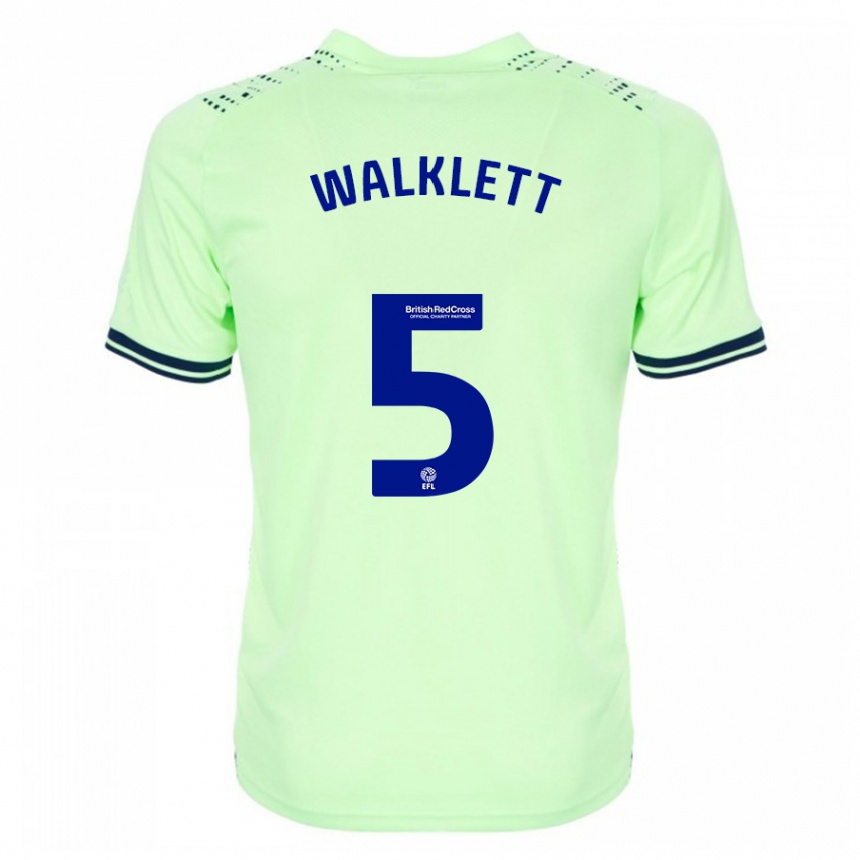 Herren Fußball Kerry Walklett #5 Marine Auswärtstrikot Trikot 2023/24 T-Shirt Luxemburg