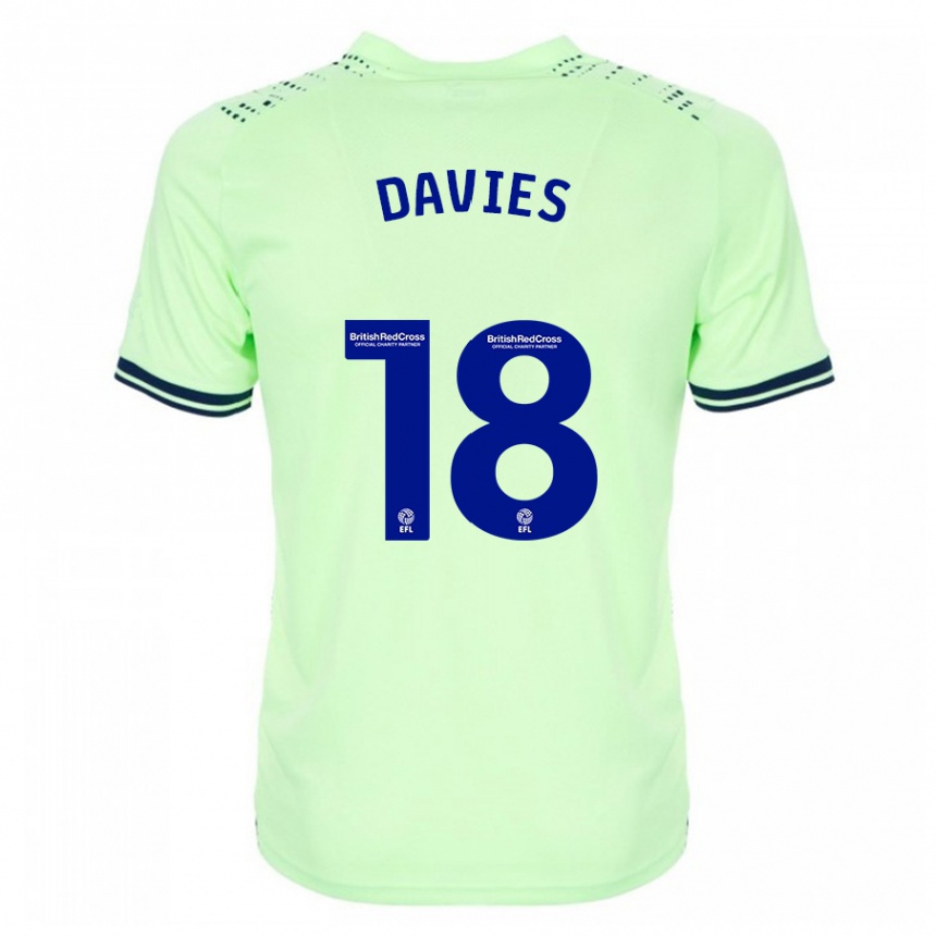 Herren Fußball Jessica Davies #18 Marine Auswärtstrikot Trikot 2023/24 T-Shirt Luxemburg