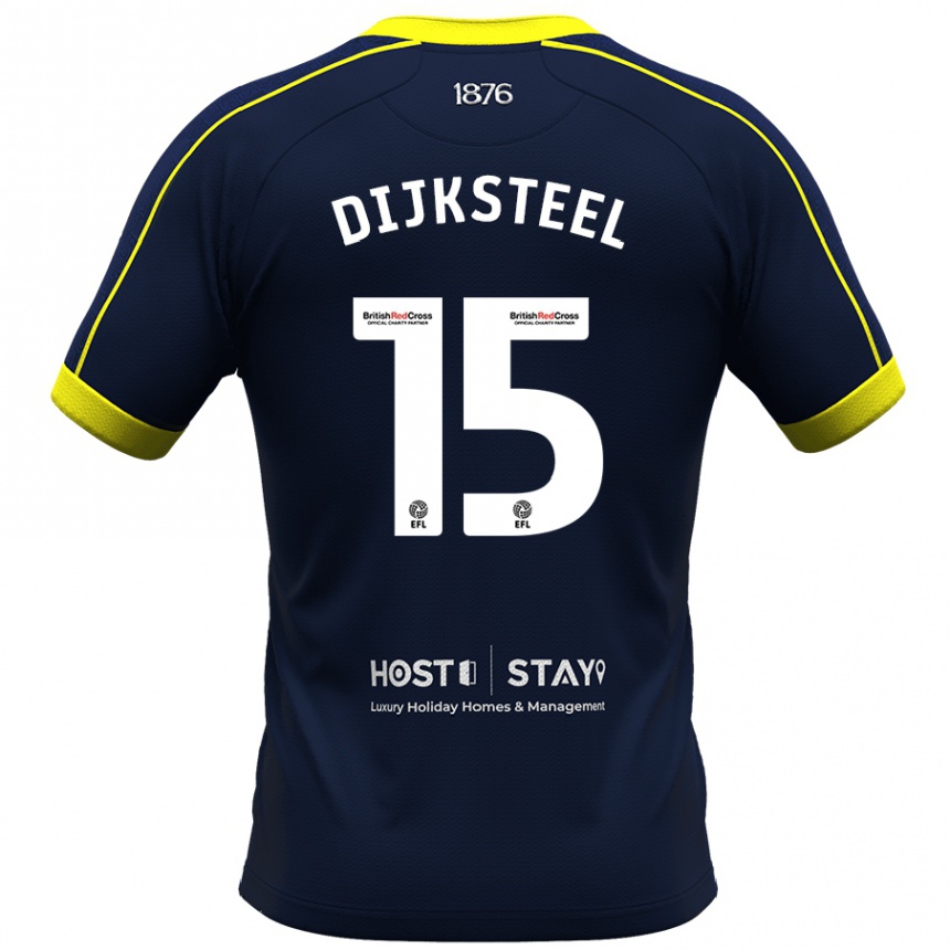 Herren Fußball Anfernee Dijksteel #15 Marine Auswärtstrikot Trikot 2023/24 T-Shirt Luxemburg