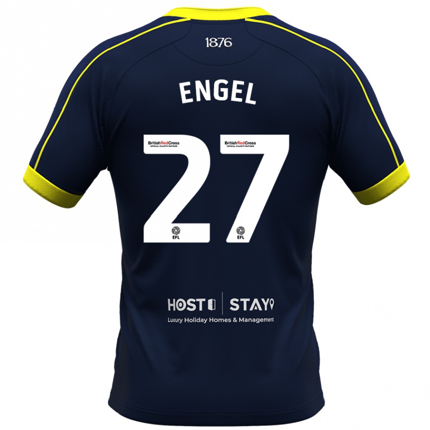 Herren Fußball Lukas Engel #27 Marine Auswärtstrikot Trikot 2023/24 T-Shirt Luxemburg