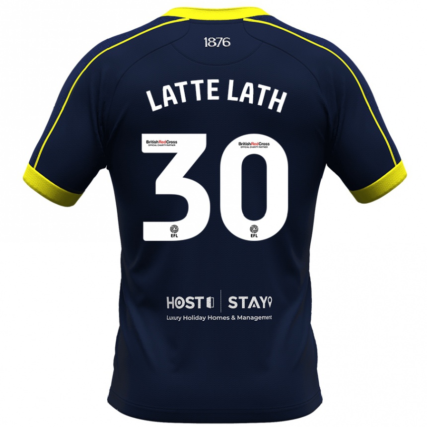 Herren Fußball Emmanuel Latte Lath #30 Marine Auswärtstrikot Trikot 2023/24 T-Shirt Luxemburg