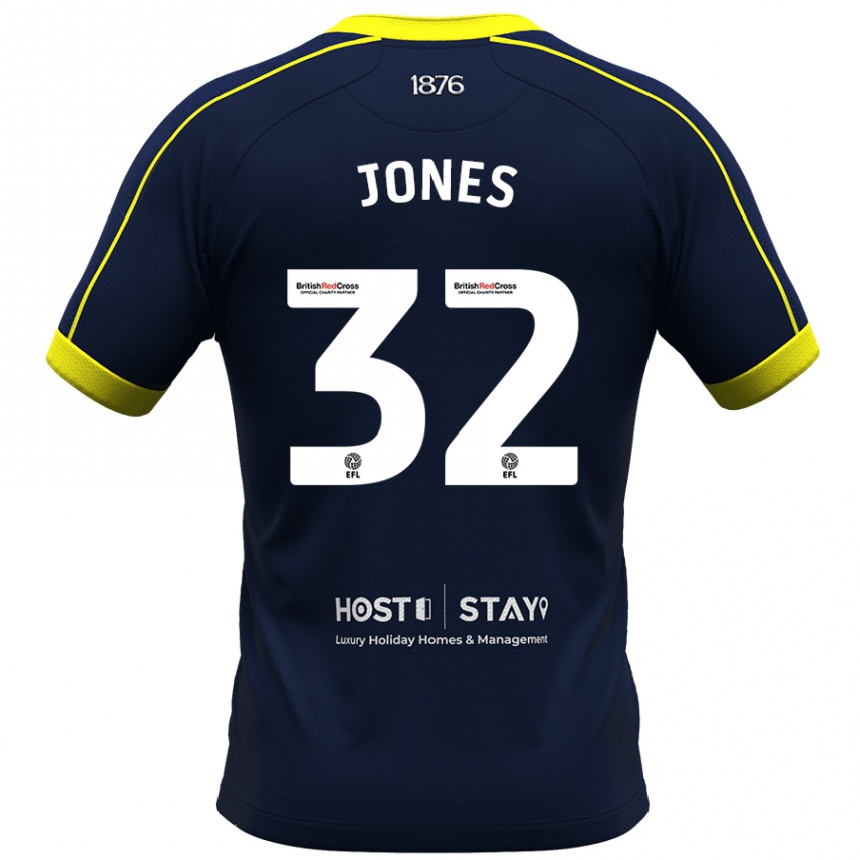 Herren Fußball Jamie Jones #32 Marine Auswärtstrikot Trikot 2023/24 T-Shirt Luxemburg