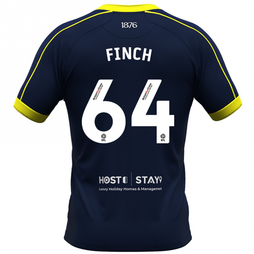 Herren Fußball Sonny Finch #64 Marine Auswärtstrikot Trikot 2023/24 T-Shirt Luxemburg