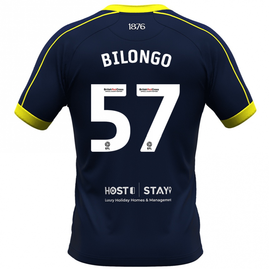 Herren Fußball Bryant Bilongo #57 Marine Auswärtstrikot Trikot 2023/24 T-Shirt Luxemburg