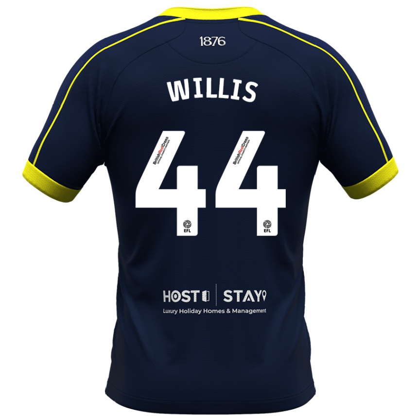 Herren Fußball Pharrell Willis #44 Marine Auswärtstrikot Trikot 2023/24 T-Shirt Luxemburg