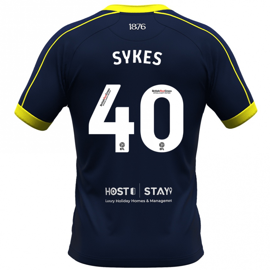 Herren Fußball Cain Sykes #40 Marine Auswärtstrikot Trikot 2023/24 T-Shirt Luxemburg