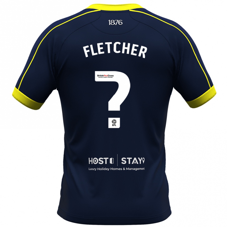 Herren Fußball Isaac Fletcher #0 Marine Auswärtstrikot Trikot 2023/24 T-Shirt Luxemburg