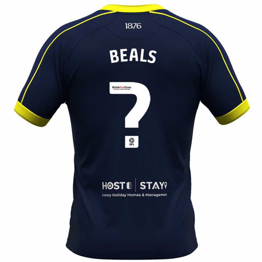 Herren Fußball Ben Beals #0 Marine Auswärtstrikot Trikot 2023/24 T-Shirt Luxemburg