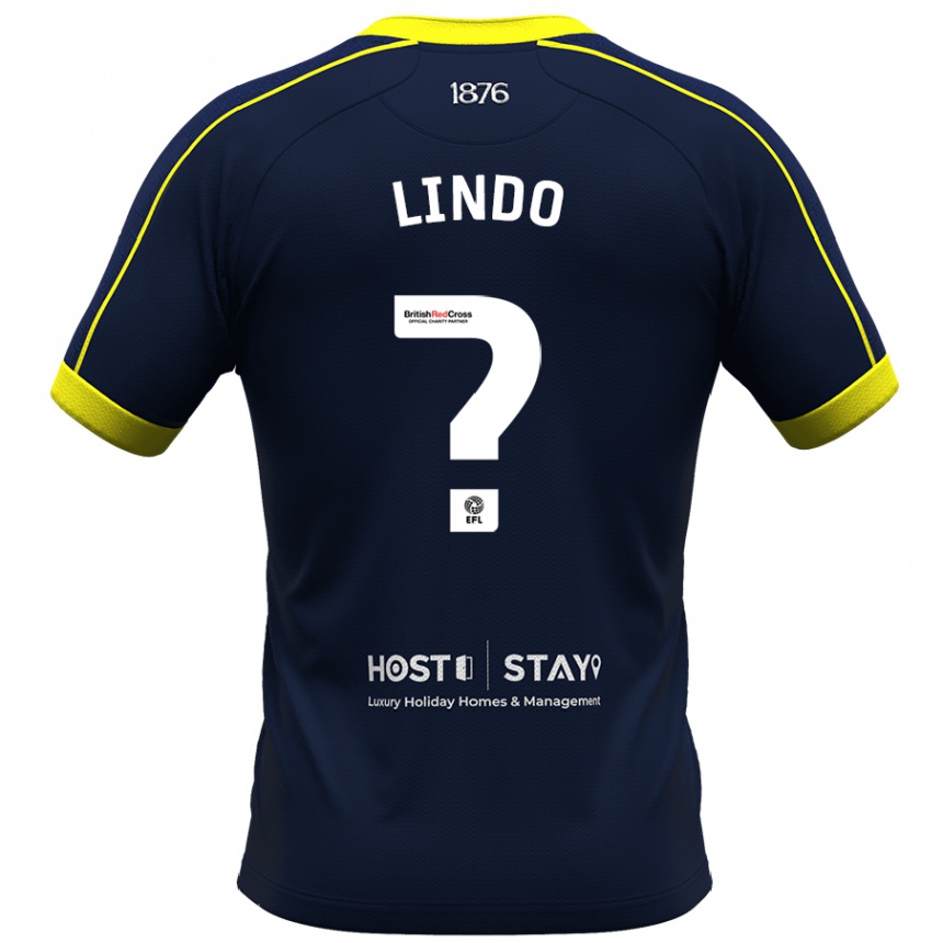 Herren Fußball Afonso Lindo #0 Marine Auswärtstrikot Trikot 2023/24 T-Shirt Luxemburg