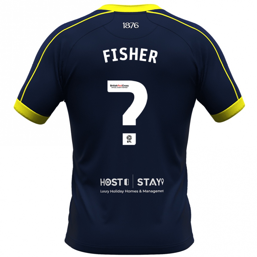 Herren Fußball Nathan Fisher #0 Marine Auswärtstrikot Trikot 2023/24 T-Shirt Luxemburg