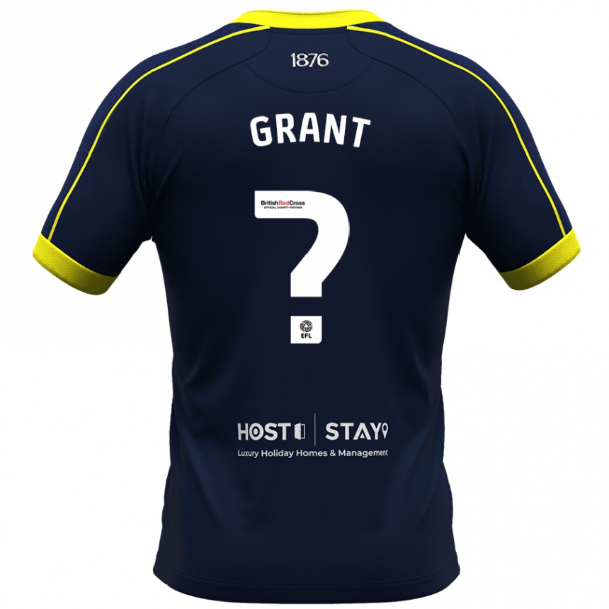 Herren Fußball George Grant #0 Marine Auswärtstrikot Trikot 2023/24 T-Shirt Luxemburg
