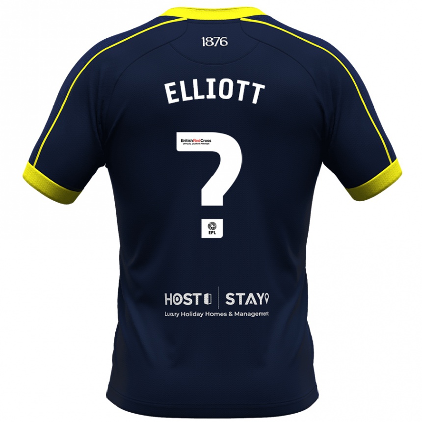 Herren Fußball Felix Elliott #0 Marine Auswärtstrikot Trikot 2023/24 T-Shirt Luxemburg