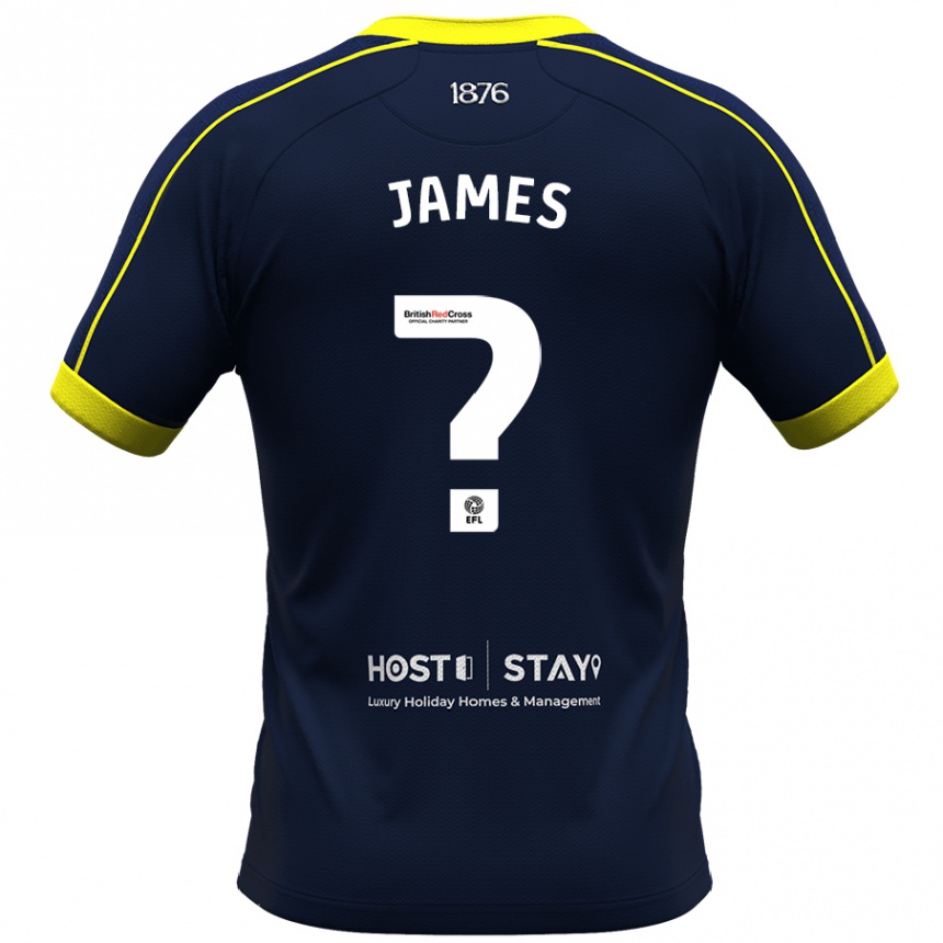 Herren Fußball Daniel James #0 Marine Auswärtstrikot Trikot 2023/24 T-Shirt Luxemburg