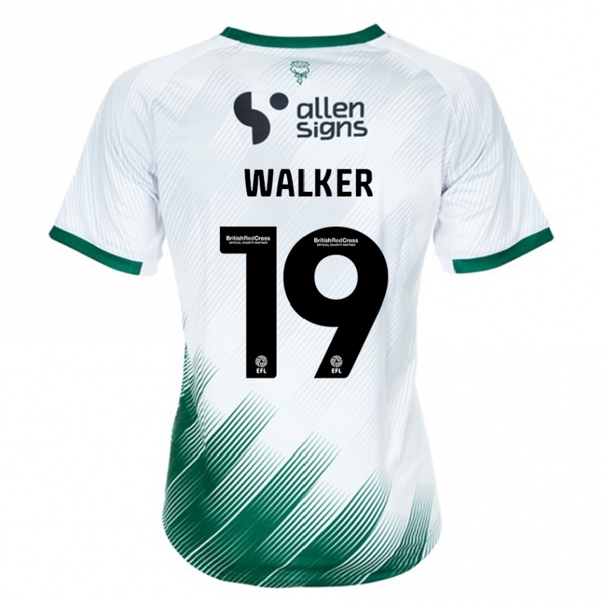Herren Fußball Tyler Walker #19 Weiß Auswärtstrikot Trikot 2023/24 T-Shirt Luxemburg