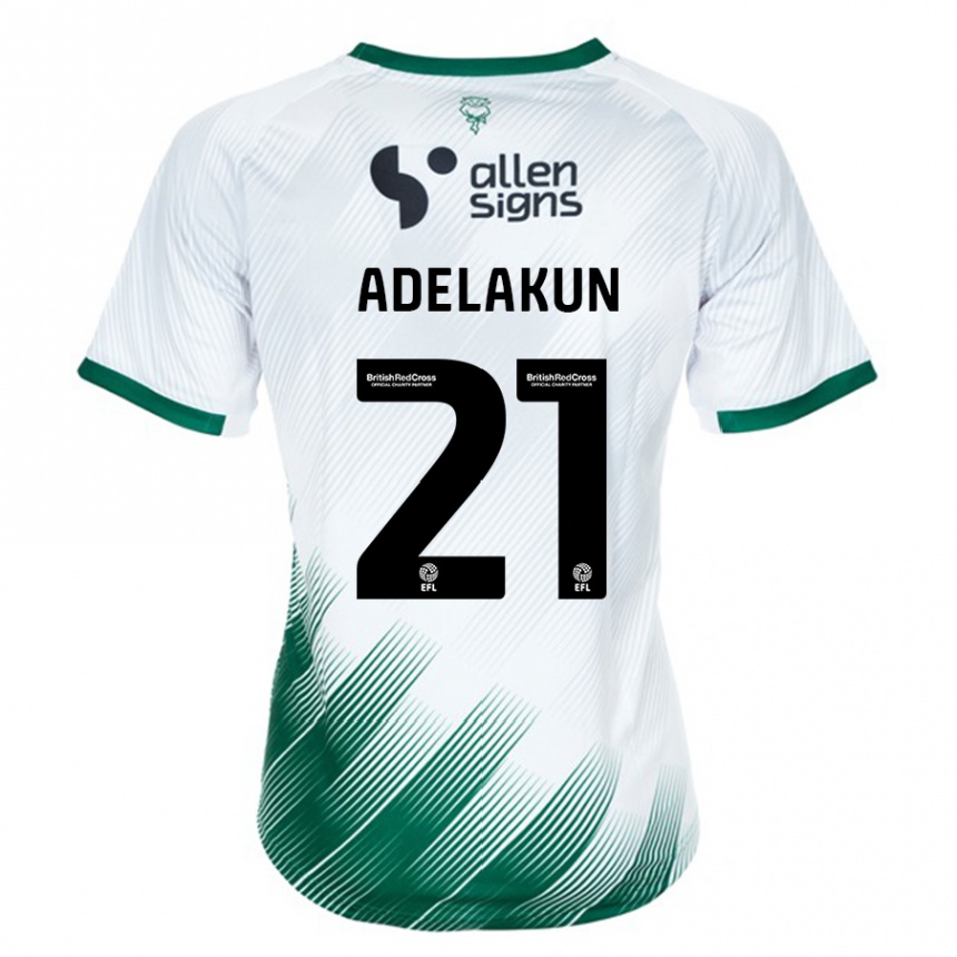 Herren Fußball Hakeeb Adelakun #21 Weiß Auswärtstrikot Trikot 2023/24 T-Shirt Luxemburg