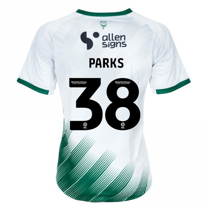 Herren Fußball Charlie Parks #38 Weiß Auswärtstrikot Trikot 2023/24 T-Shirt Luxemburg