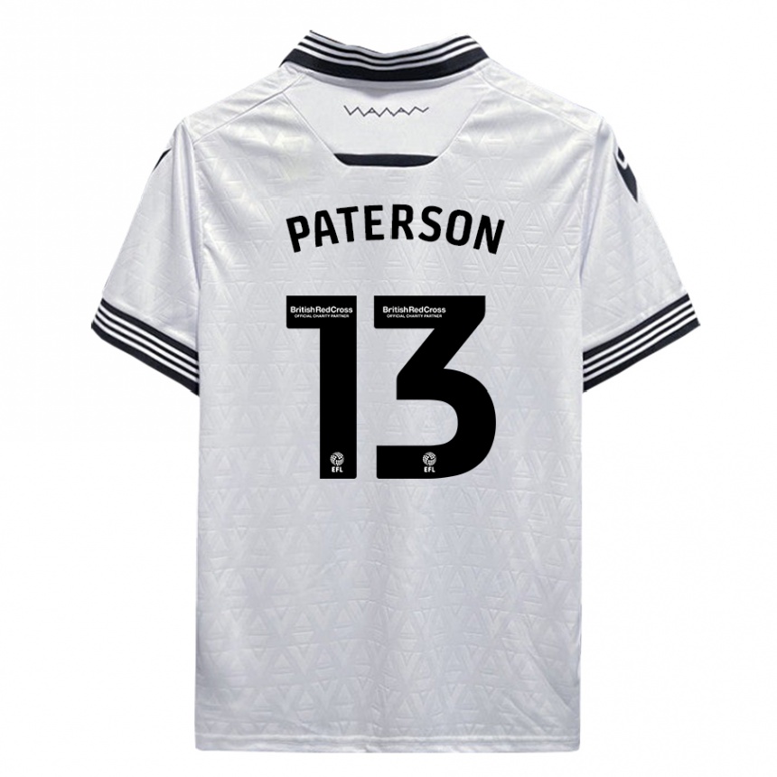 Herren Fußball Callum Paterson #13 Weiß Auswärtstrikot Trikot 2023/24 T-Shirt Luxemburg