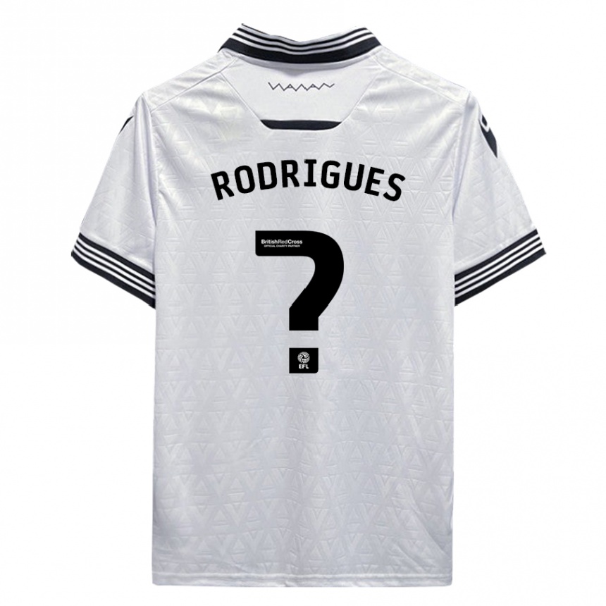 Herren Fußball Carlos Rodrigues #0 Weiß Auswärtstrikot Trikot 2023/24 T-Shirt Luxemburg