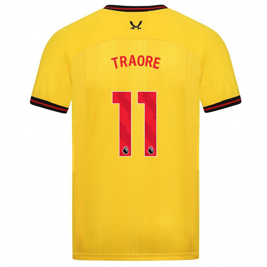 Herren Fußball Bénie Traoré #11 Gelb Auswärtstrikot Trikot 2023/24 T-Shirt Luxemburg