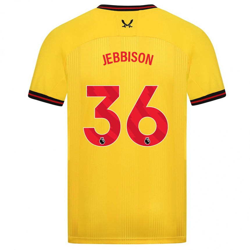 Herren Fußball Daniel Jebbison #36 Gelb Auswärtstrikot Trikot 2023/24 T-Shirt Luxemburg