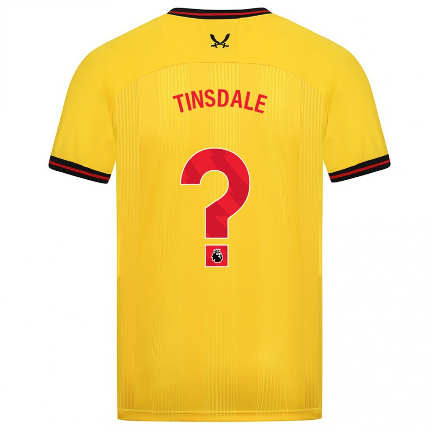 Herren Fußball Jay Tinsdale #0 Gelb Auswärtstrikot Trikot 2023/24 T-Shirt Luxemburg