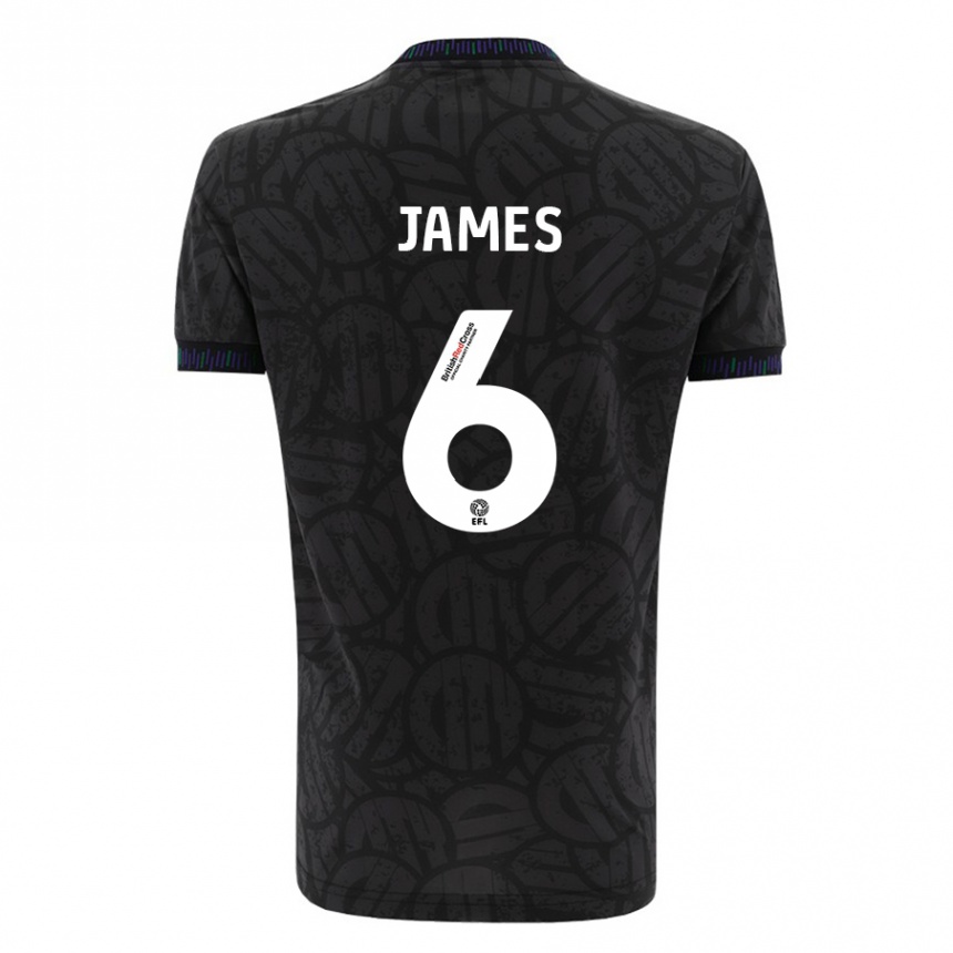 Herren Fußball Matty James #6 Schwarz Auswärtstrikot Trikot 2023/24 T-Shirt Luxemburg