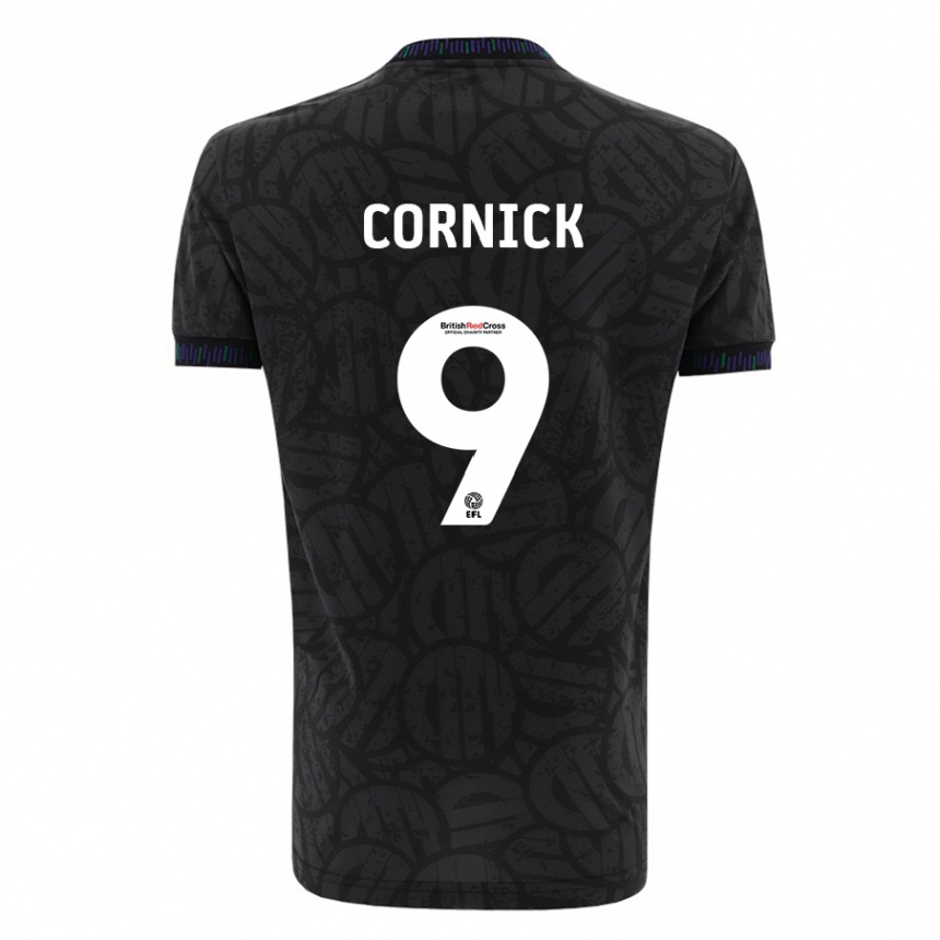 Herren Fußball Harry Cornick #9 Schwarz Auswärtstrikot Trikot 2023/24 T-Shirt Luxemburg