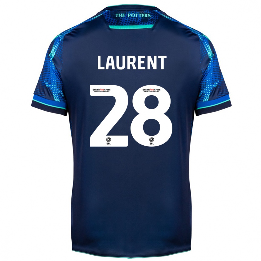 Herren Fußball Josh Laurent #28 Marine Auswärtstrikot Trikot 2023/24 T-Shirt Luxemburg