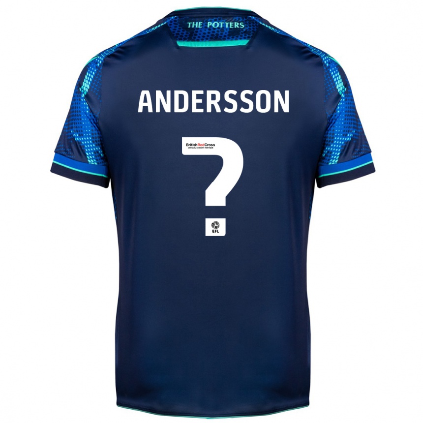 Herren Fußball Edwin Andersson #0 Marine Auswärtstrikot Trikot 2023/24 T-Shirt Luxemburg